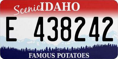 ID license plate E438242