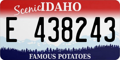 ID license plate E438243