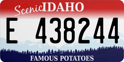 ID license plate E438244