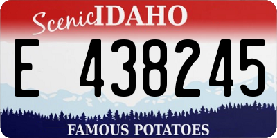 ID license plate E438245