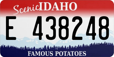 ID license plate E438248