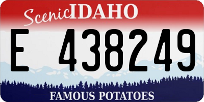 ID license plate E438249
