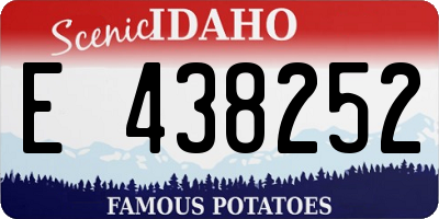 ID license plate E438252