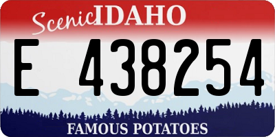 ID license plate E438254