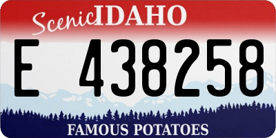 ID license plate E438258