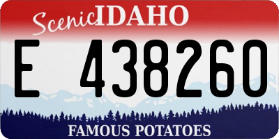 ID license plate E438260