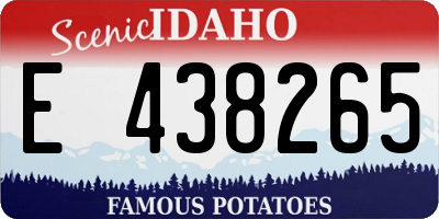 ID license plate E438265