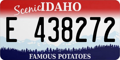ID license plate E438272