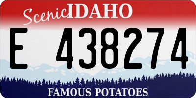 ID license plate E438274