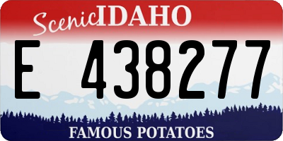 ID license plate E438277