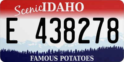 ID license plate E438278