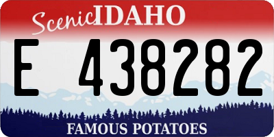 ID license plate E438282