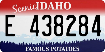 ID license plate E438284