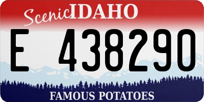 ID license plate E438290