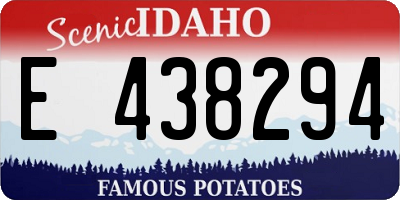 ID license plate E438294