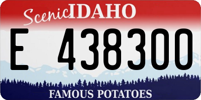 ID license plate E438300