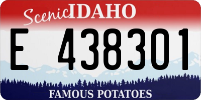 ID license plate E438301