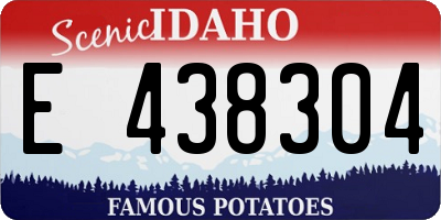 ID license plate E438304