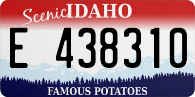 ID license plate E438310