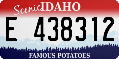ID license plate E438312