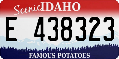 ID license plate E438323