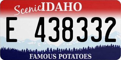 ID license plate E438332