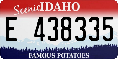 ID license plate E438335