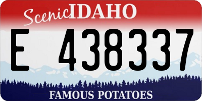 ID license plate E438337