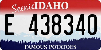 ID license plate E438340