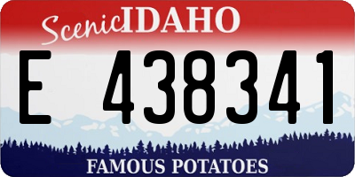 ID license plate E438341