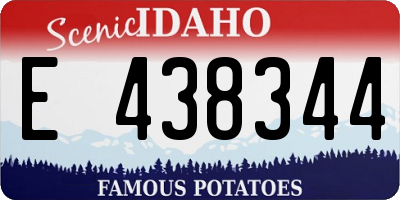 ID license plate E438344