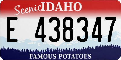 ID license plate E438347