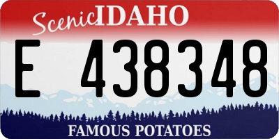 ID license plate E438348