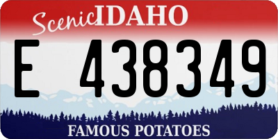 ID license plate E438349