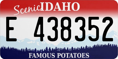 ID license plate E438352