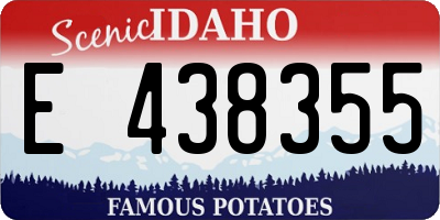 ID license plate E438355