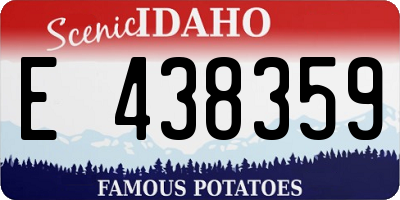 ID license plate E438359