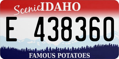 ID license plate E438360