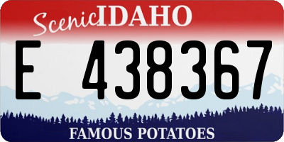 ID license plate E438367