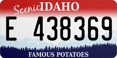ID license plate E438369