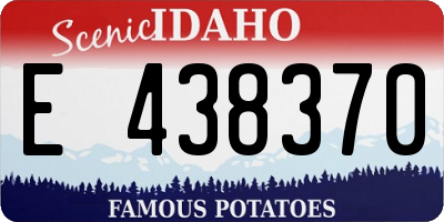 ID license plate E438370