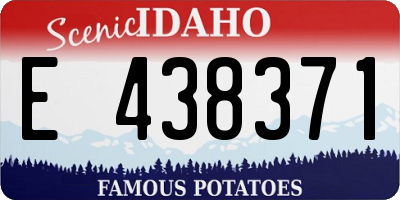 ID license plate E438371