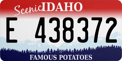 ID license plate E438372