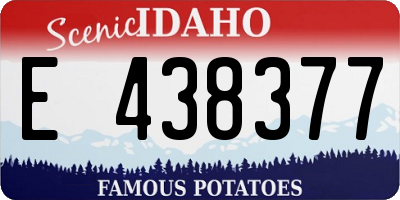 ID license plate E438377