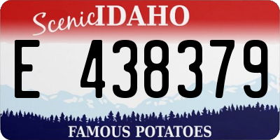 ID license plate E438379