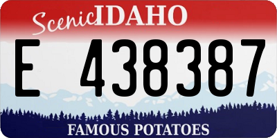 ID license plate E438387