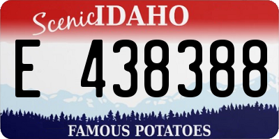 ID license plate E438388