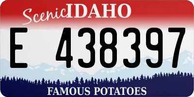 ID license plate E438397