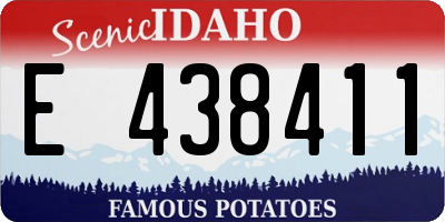 ID license plate E438411