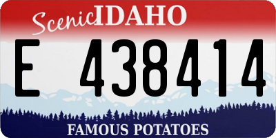 ID license plate E438414
